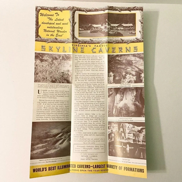 Vintage Caverns Virginia Grand Endless Skyline Shenandoah  Brochures Pamphlets - Picture 13 of 16